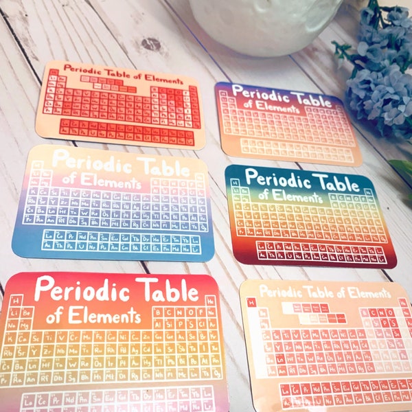 Periodic table sticker| Custom Chemistry biology Table of Elements study sticker