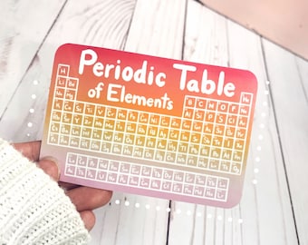 Pink Periodic Table Sticker | Waterproof Chemistry Gift