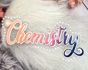Aesthetic Chemistry Sticker | Glossy Vinyl, Laptop Decal
