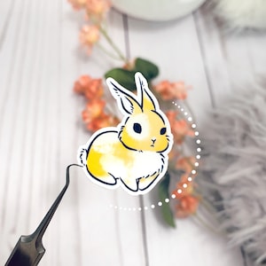 Dwarf bunny rabbit sticker | cute Kawaii animal sticker | waterproof vinyl die cute sticker laptop