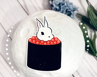 Bunny Roe Sushi Sticker: Waterproof Vinyl Laptop Decal