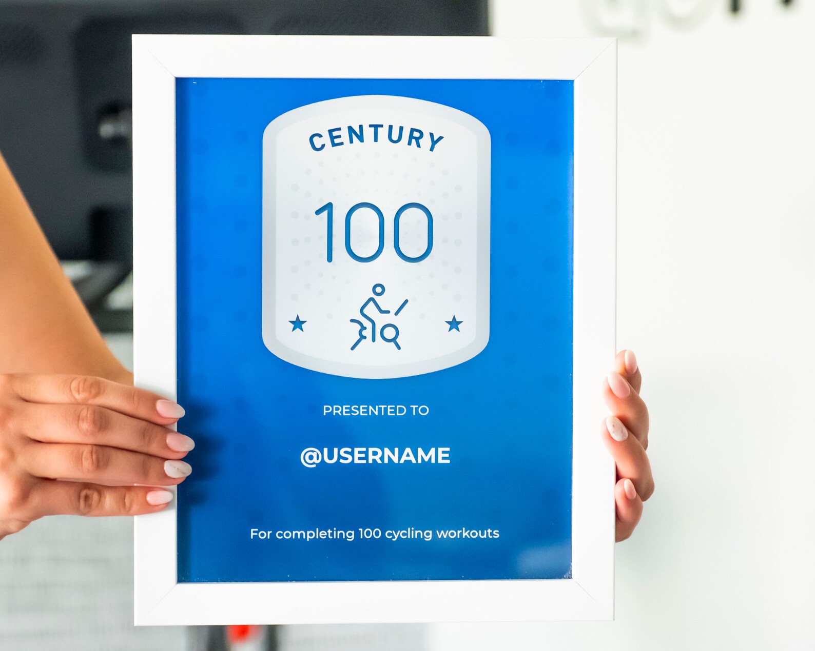 Peloton Cycling Achievement Badge Award Poster Ships FREE