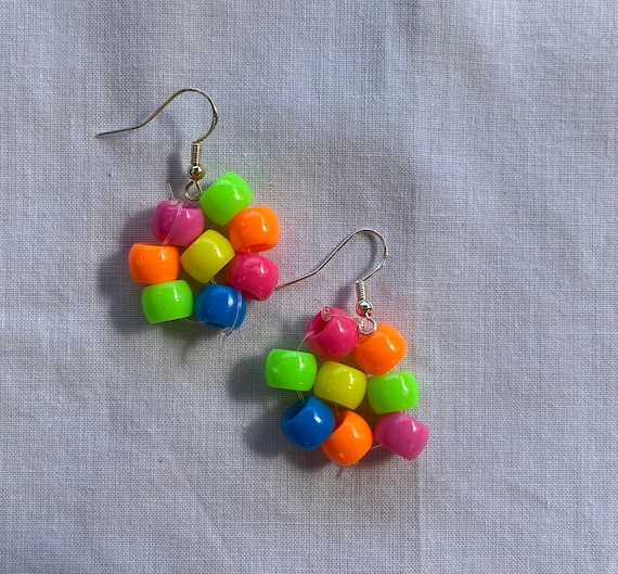 Pony bead earrings deals
