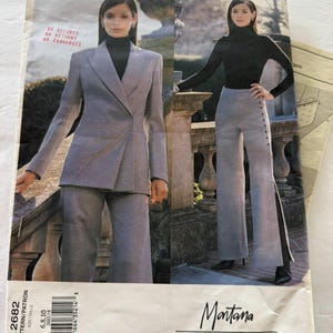 Vintage Vogue 2682 Montana Paris Original Sewing Pattern Size 6 8 10, Designer Jacket Pants Pattern, Cut Complete c.2002