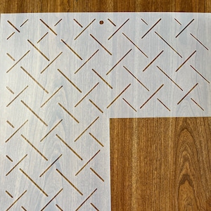 Lattice corner border stencil 8&quot;w