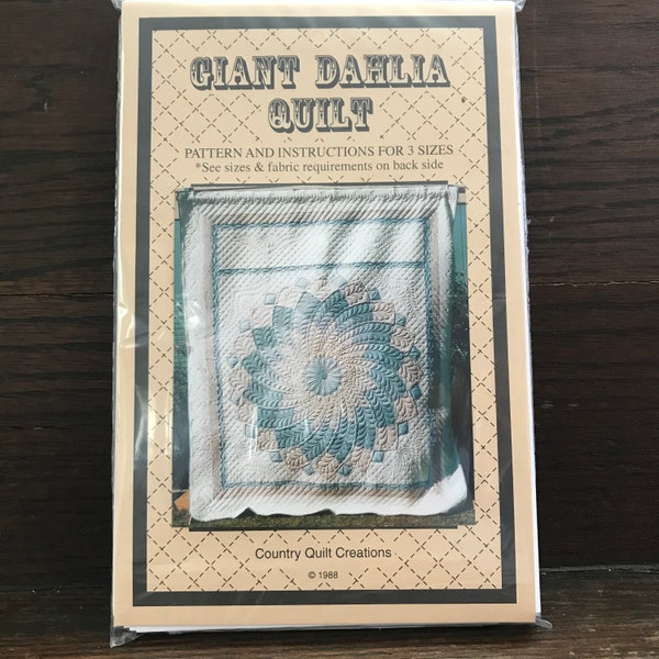 Giant Dahlia Quilt Pattern