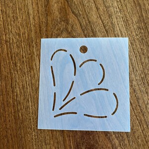 Flower bud stencil 3.75&quot;
