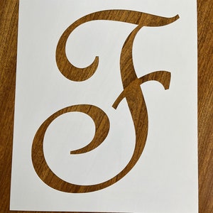 Pochoir monogramme personnalisé 25 cm, lettre majuscule