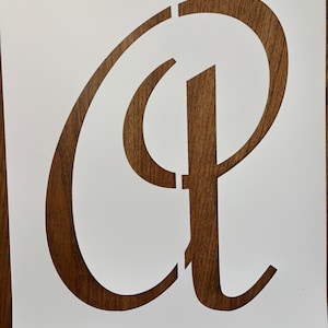 French Script Monogram Capital Letters 12&quot; Customizable Stencil