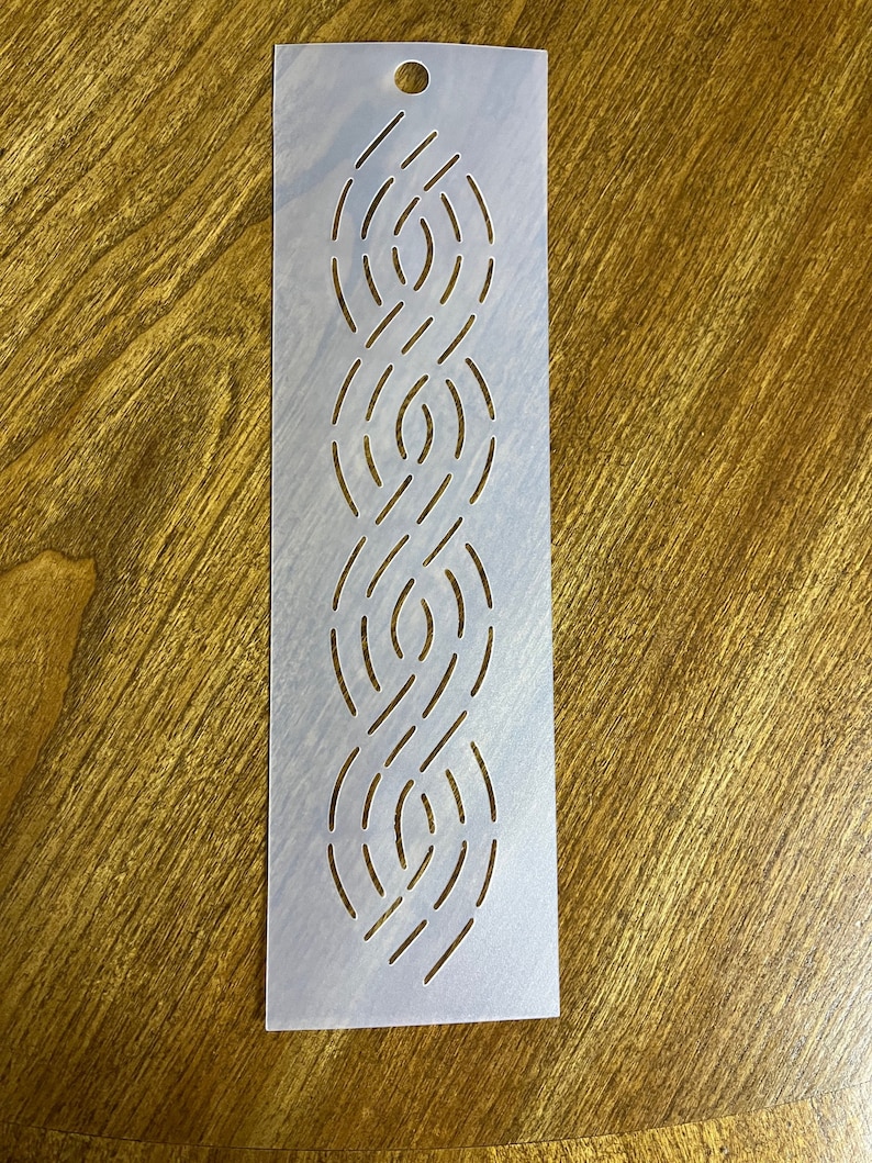 Double Cable Border Stencil 1.75