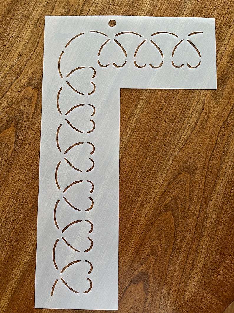 Continuous Heart Corner Border Stencil 2.5" - Etsy