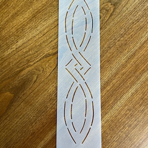 Oval & Diamond Interlocking Border Stencil 2-1/2&quot;