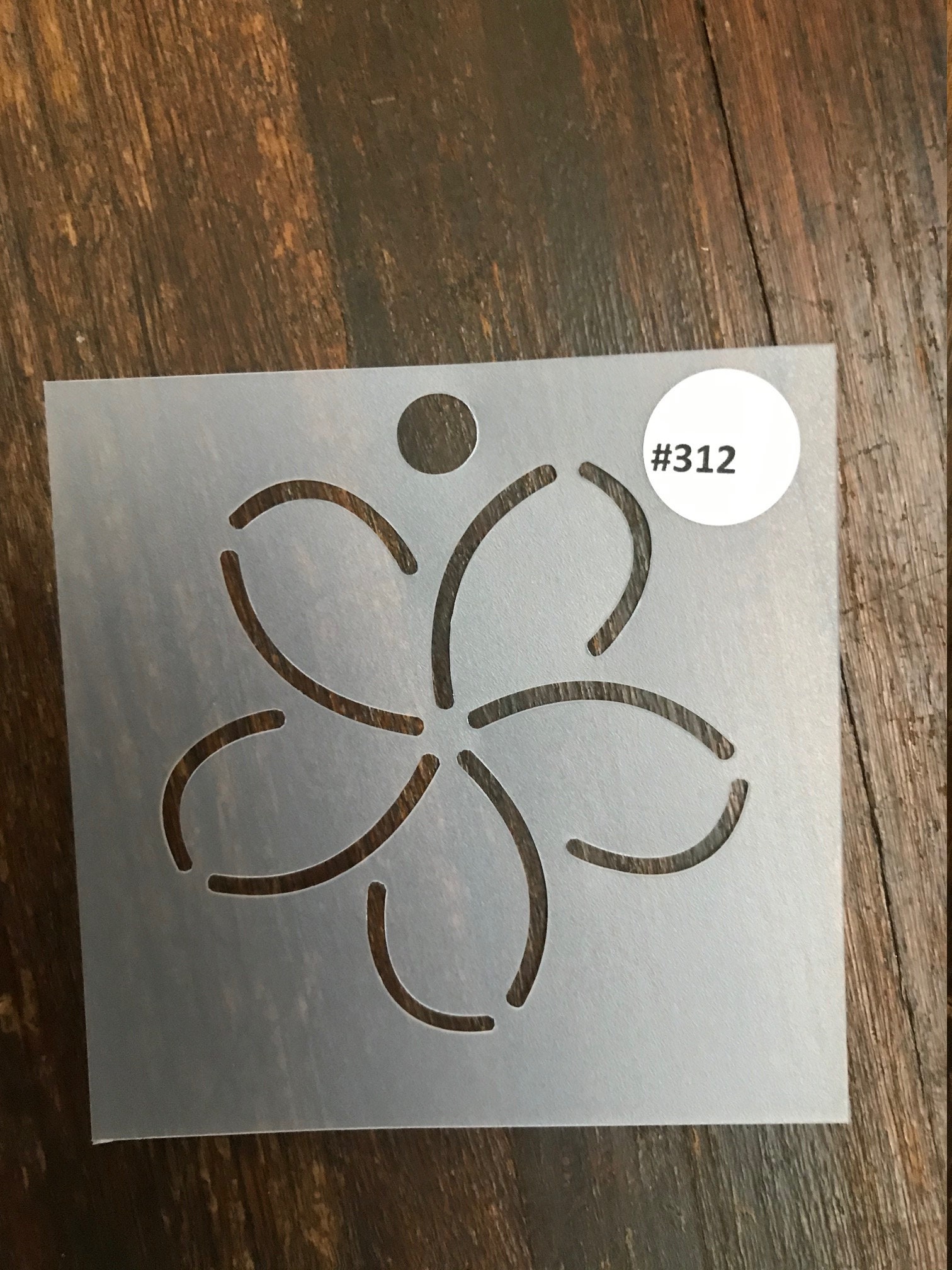Five Petal Flower Stencil 2 3 4 Etsy UK