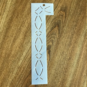 Scallops Corner Border Stencil 1&quot; w