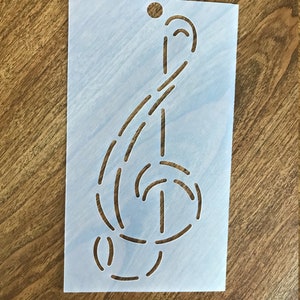 Treble clef stencil 2-1/2&quot;x6-1/2&quot;