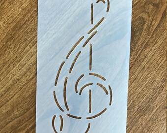 Treble clef stencil 2-1/2"x6-1/2"