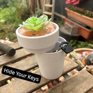Hidden Plant Pot - Smart Key Hider Planter, Hidden Compartment Furniture