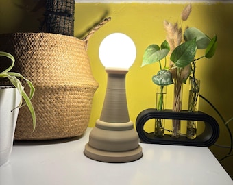 Lámpara de escritorio moderna con forma de peón de ajedrez, lámpara de mesilla de noche impresa en 3D