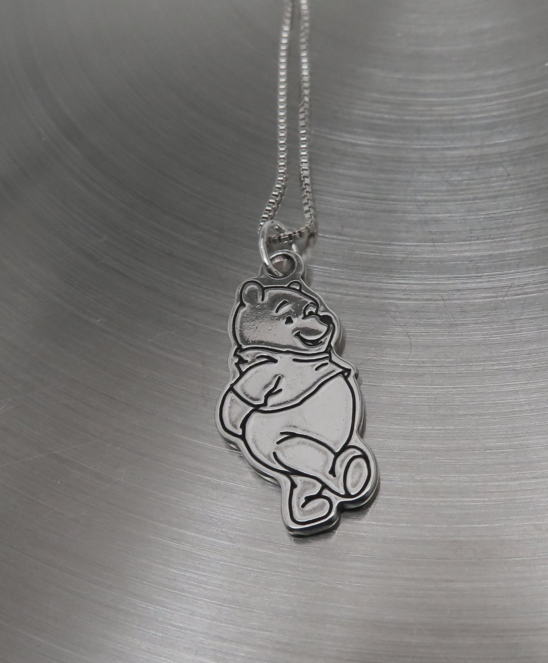 Winnie the pooh necklace sterling silver deals