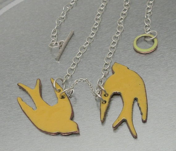 17" Solid 925 Sterling Silver/Copper Ceramic Flyi… - image 1