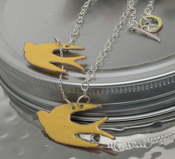 17" Solid 925 Sterling Silver/Copper Ceramic Flyi… - image 2