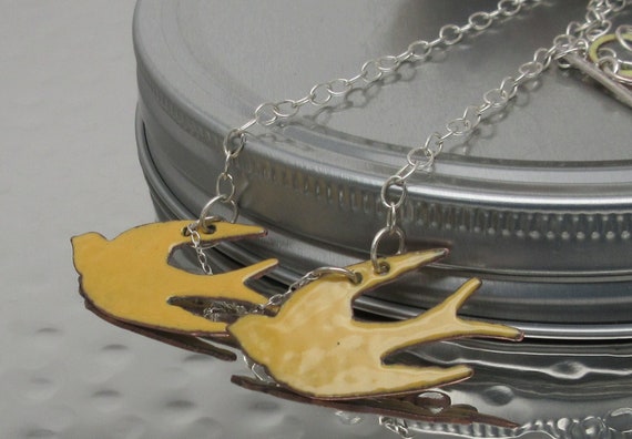 17" Solid 925 Sterling Silver/Copper Ceramic Flyi… - image 3