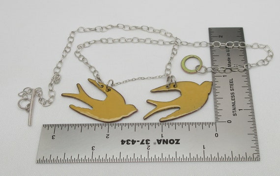 17" Solid 925 Sterling Silver/Copper Ceramic Flyi… - image 6