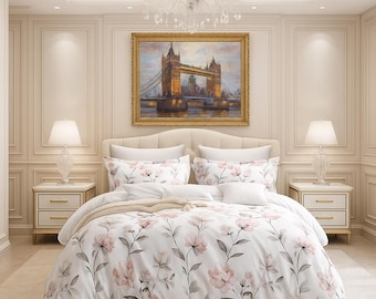 Juego de edredón acolchado de lujo de 3 piezas con fundas de almohada Absolute Homestyle Serin