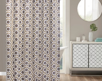 Cortina de ducha impermeable de vinilo para baño con anilla extra larga y ancha