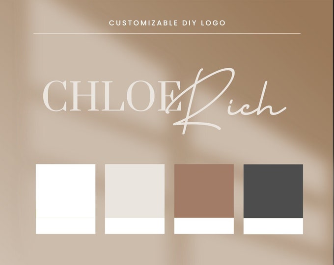 DIY Modern Neutral Logo Editable Logo Design Minimalist Boho - Etsy