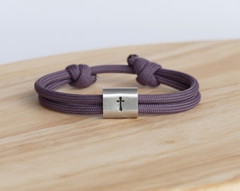 Kommunion Kreuz Armband personalisiert mit Gravur zur Konfirmation, Taufe ,Firmung, Schulanfang,