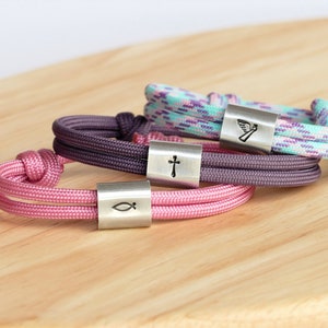 Communion bracelet personalized with engraving hand stamped for communion, confirmation, baptism, confirmation