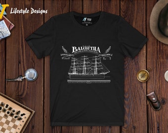 Camiseta unisex de manga corta con diseño de barco vintage de Balclutha.