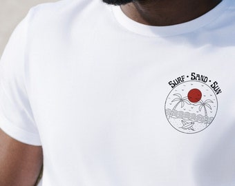 Surf & Sun - Casual Unisex Shirt / Casual Fit /Organic / T-Shirt /Streetstyle / Surf / Print / Sea / Gift /Summer / Print