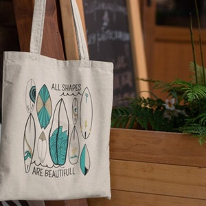 Dikke stoffen tas voor onderweg / Biologisch / Tote Bag / Draagtas / Cadeau voor de vriendin / Milieubewust / Surfen / Vegan / Biologisch / Tas