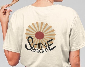 Organic unisex shirt with a casual fit - Sunshine T-Shirt Print - T-Shirt Print with Summer Vibes - Shine Bright Shirt for women and men