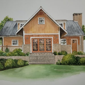 Custom Watercolor house painting, watercolor house portrait, watercolor painting, hand painted house portrait, house painting from picture