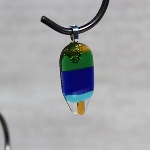 Pendant Colorful Popsicle fused glass pendant image 3