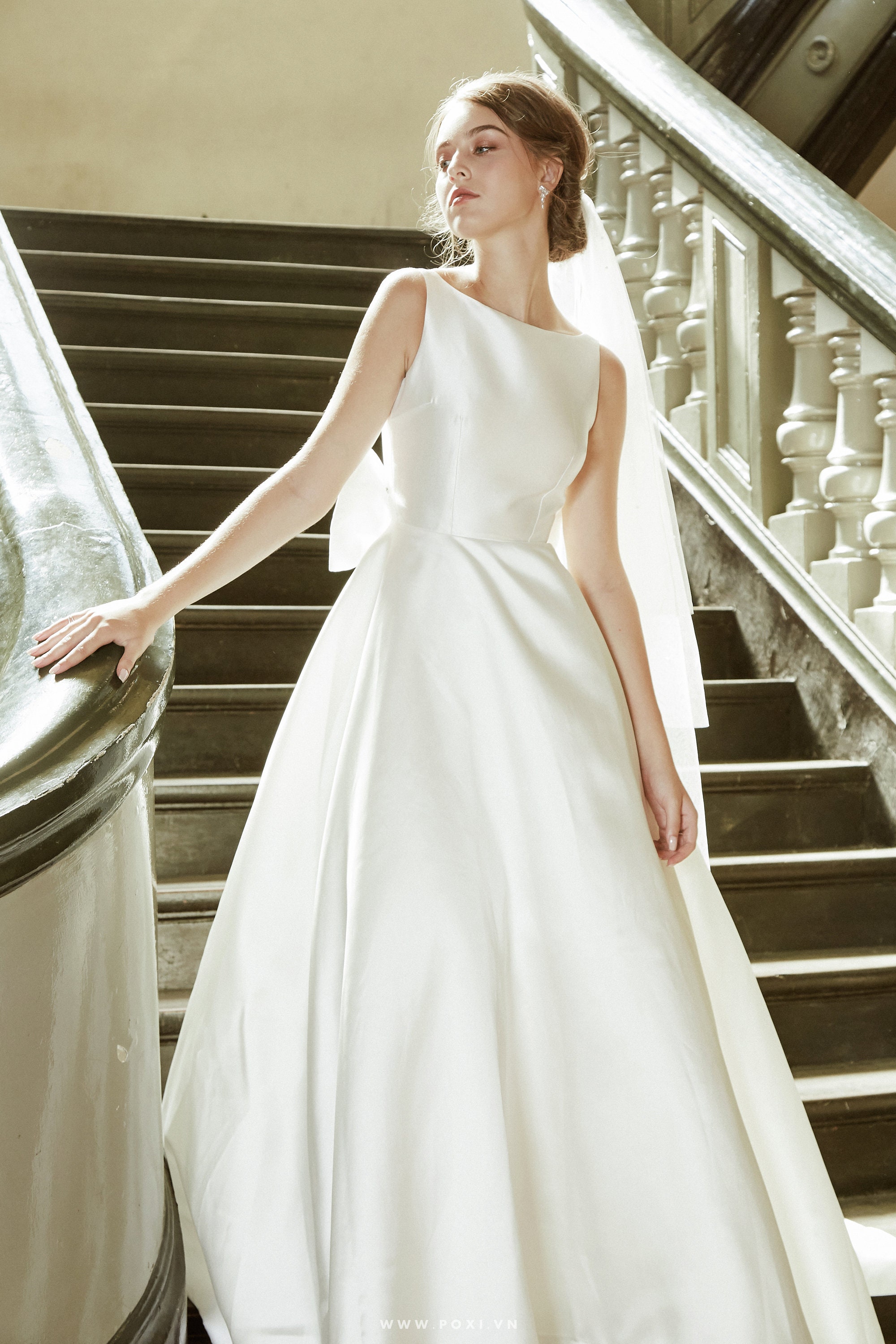 Wedding Dress With Bow Back/ Bow Wedding Dress/ White Dress | Etsy