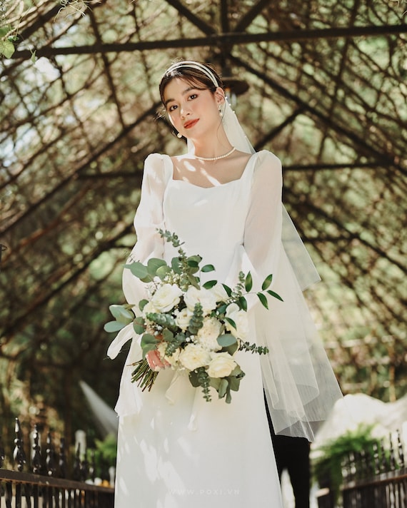 Etsy long sleeve wedding dress hotsell