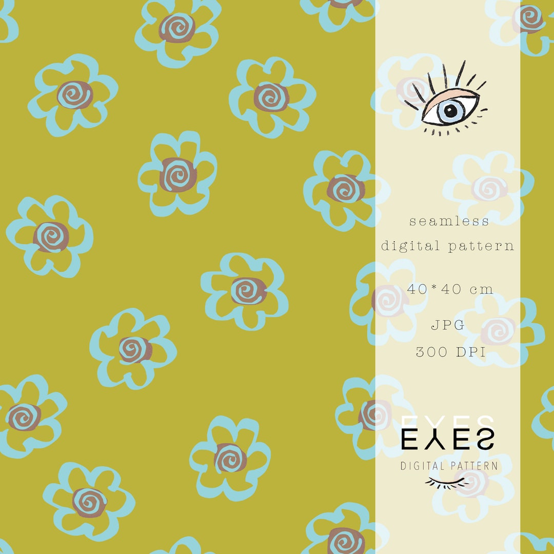 FLOWER, Digital Pattern, Pattern Design, Fabric Pattern, Seamless ...
