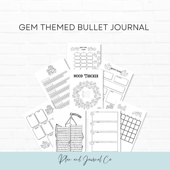 Printable Bullet Journal Planner Inserts Themed Bullet - Etsy