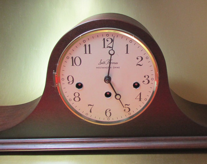 Seth Thomas Woodbury 1302 Westminster Strike & Chime 8day Mantel Clock