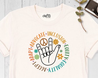 Special Education Shirt, Equality Advocate Accept Adapt Inclusion Equity Shirt, Neurodiversity Shirt, Sped Teacher Shirt, Awareness Shirt
