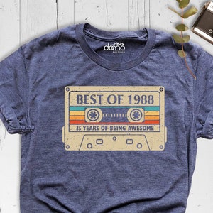 1988 Vintage Shirt, 35th Birthday Shirt, Birthday Party Shirt, Best Of 1988 Shirt, 35th Birthday Best Friends Shirt, Hello 35 Shirt