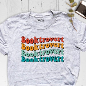 Booktrovert Shirt, Book Lover Shirt, Bookish Shirt, Librarian Shirt, Retro Booktrovert Shirt, Reading Shirt, Library Lover Tee, Teacher Tee