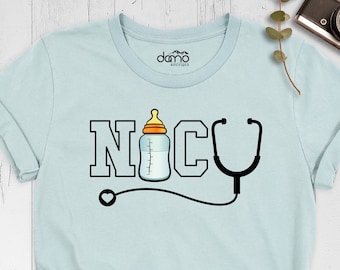 NICU Nurse Shirt, Neonatal Intensive Care Nurse Shirt, Nursing Bottle Shirt, Stethoscope Nurse Shirt, Christmas Nurse Shirt, Nicu Tee