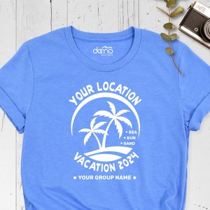 Custom Summer Shirt, Family Vacation Shirt, Friend Group Name Trip Shirt, Cute Vacation 2024 Tshirt, Beach Shirt, Personalized Holiday Tees