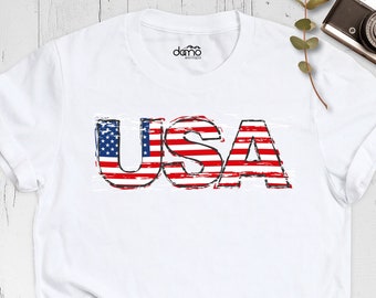 USA Flag Shirt, 4th of July Shirt, Big USA Tshirt, Independence Day Tee, Fourth of July Shirts, America Shirt, Patriotic T-Shirts, USA Shirt