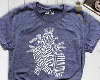 Nursing School Shirt, Anatomical Heart, Nursing Student Shirt, Heart Anatomy T-shirt, Nurse Funny Shirt, Nursing Gift, Nurse Outfit